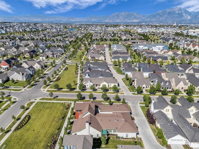 5103 W Black Twig Dr, South Jordan, UT 84009 - aerial overview of property's location with mountains and nearby suburban area