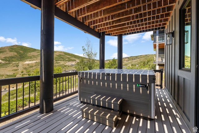 12403 Ross Creek Dr, Kamas, UT 84036 - deck featuring a mountain view