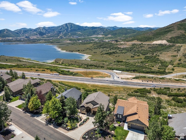 12403 Ross Creek Dr, Kamas, UT 84036 - aerial view of residential area featuring a water and mountain view