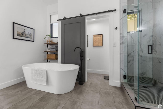 12403 Ross Creek Dr, Kamas, UT 84036 - bathroom with a marble finish shower and a soaking tub