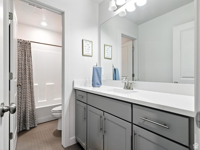 1911 N Lemongrass Dr, Saratoga Springs, UT 84045 - full bathroom featuring vanity, shower / bathtub combination with curtain, and tile patterned flooring