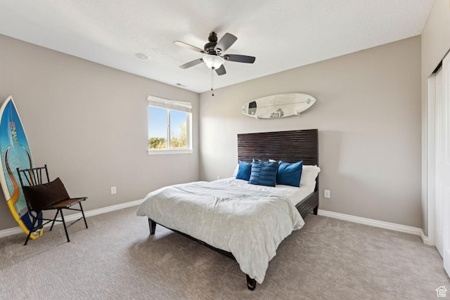 1044 S Terrace Dr E, Bountiful, UT 84010 - carpeted bedroom with baseboards and ceiling fan