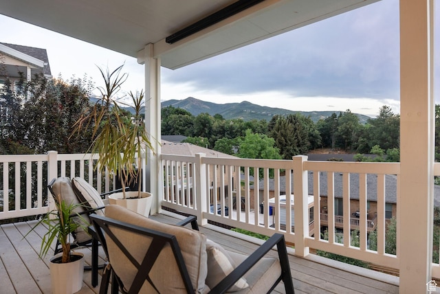 1044 S Terrace Dr E, Bountiful, UT 84010 - deck featuring a mountain view