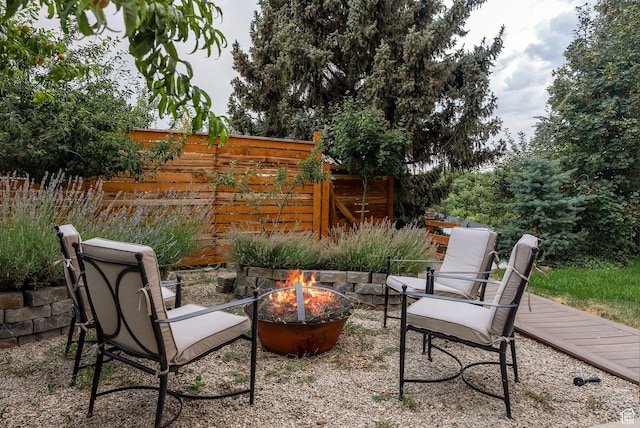 1044 S Terrace Dr E, Bountiful, UT 84010 - view of patio with an outdoor fire pit