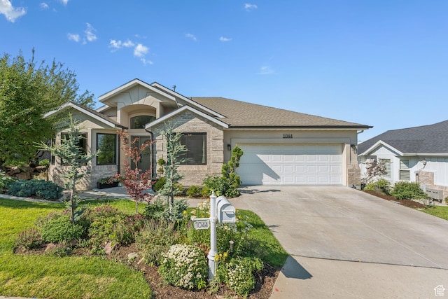 1044 S Terrace Dr E, Bountiful, UT 84010 - ranch-style house featuring concrete driveway and an attached garage