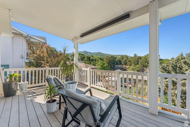 1044 S Terrace Dr E, Bountiful, UT 84010 - deck featuring a mountain view
