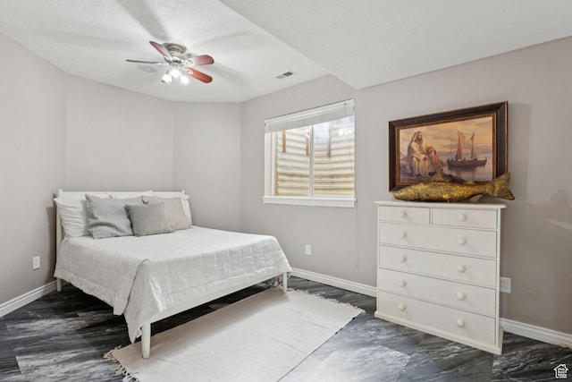 1044 S Terrace Dr E, Bountiful, UT 84010 - bedroom with a ceiling fan and dark wood-style flooring