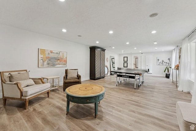 1044 S Terrace Dr E, Bountiful, UT 84010 - recreation room with recessed lighting and light wood-style flooring