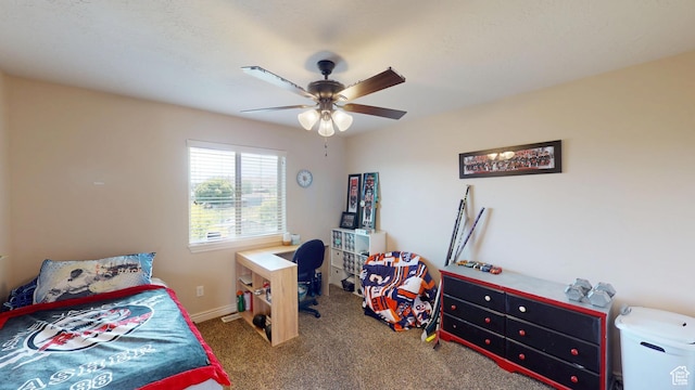 1605 W 1400 S, Vernal, UT 84078 - bedroom with carpet and ceiling fan