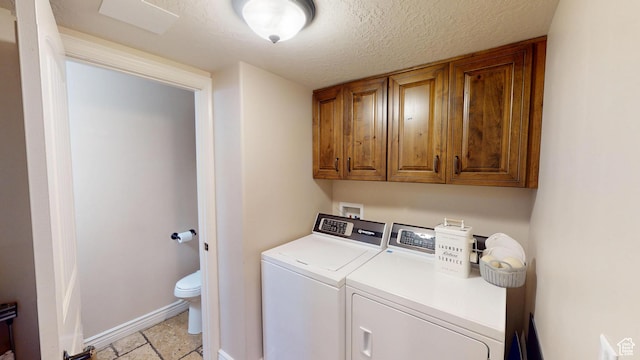 1605 W 1400 S, Vernal, UT 84078 - laundry room with independent washer and dryer, cabinet space, and a textured ceiling