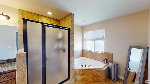1605 W 1400 S, Vernal, UT 84078 - bathroom with a garden tub, a stall shower, and vanity