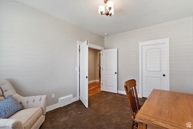 2681 E Sunshine Ct S, South Weber, UT 84405 - office featuring dark colored carpet and baseboards