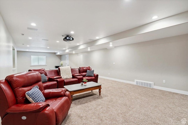 2681 E Sunshine Ct S, South Weber, UT 84405 - home theater room with carpet floors and recessed lighting