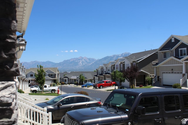 4442 W Hill Shadow Way S, Herriman, UT 84096 - view of asphalt road with a residential view and a mountain view
