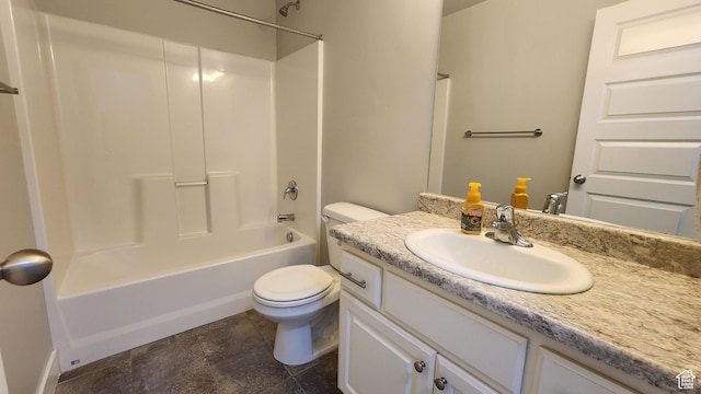 4442 W Hill Shadow Way S, Herriman, UT 84096 - full bathroom with vanity, bathtub / shower combination, and stone finish floors