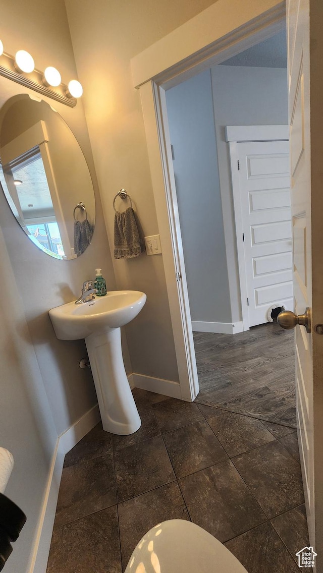 4442 W Hill Shadow Way S, Herriman, UT 84096 - bathroom with baseboards and stone finish floors