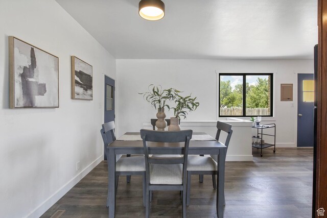 1908 W Champagne Ave, Taylorsville, UT 84129 - dining room with dark wood finished floors