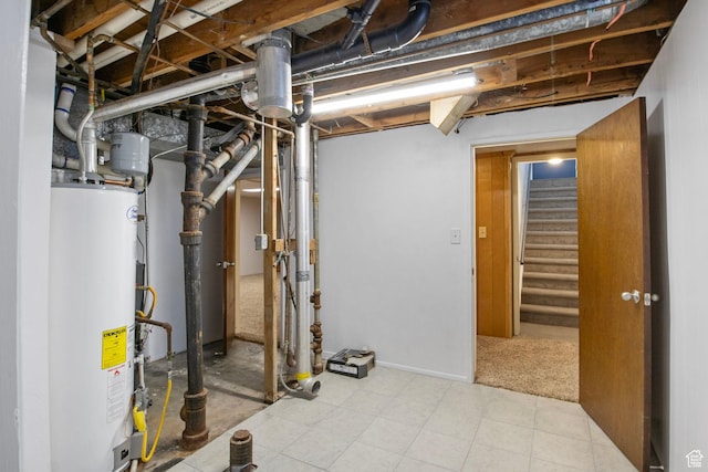 1908 W Champagne Ave, Taylorsville, UT 84129 - basement with water heater and stairs