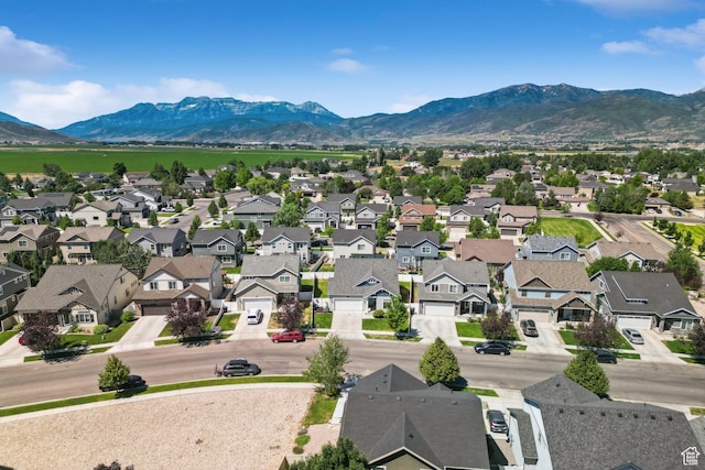1076 S Meadow Walk Ln, Heber City, UT 84032 - aerial perspective of suburban area with a mountain backdrop