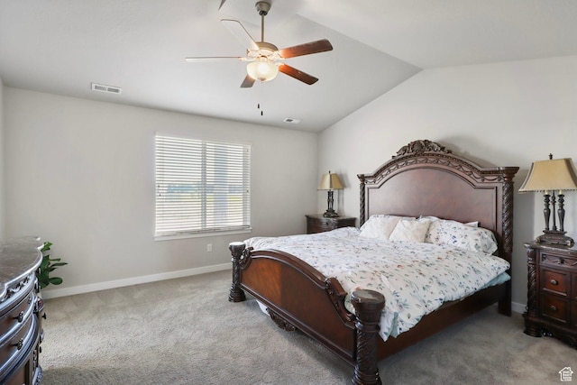 1017 W Coyote Gulch Way S Unit 117, Bluffdale, UT 84065 - carpeted bedroom featuring lofted ceiling and a ceiling fan
