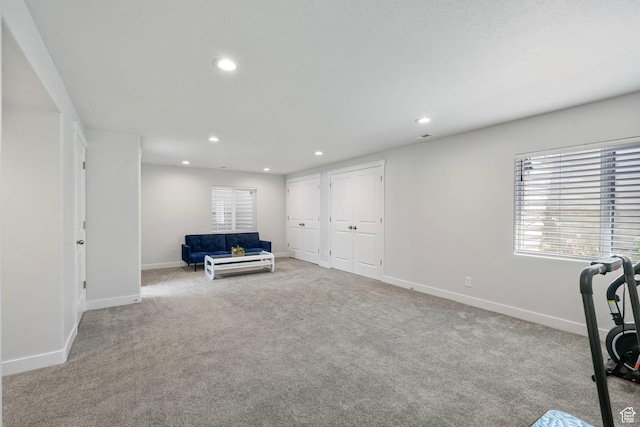 1017 W Coyote Gulch Way S Unit 117, Bluffdale, UT 84065 - living area with recessed lighting and carpet floors