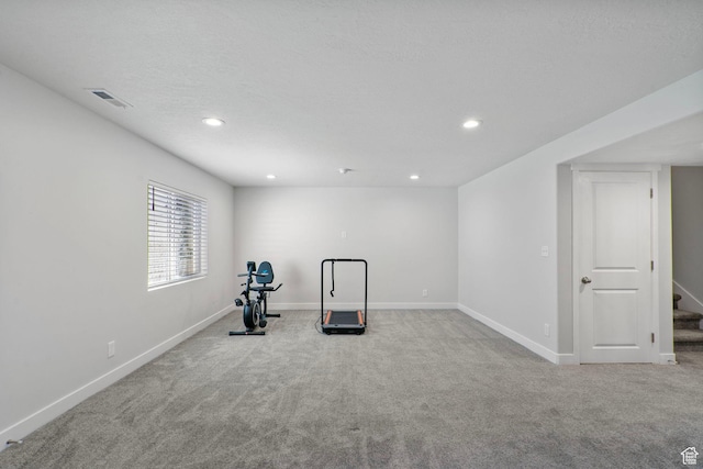 1017 W Coyote Gulch Way S Unit 117, Bluffdale, UT 84065 - exercise room with carpet and recessed lighting
