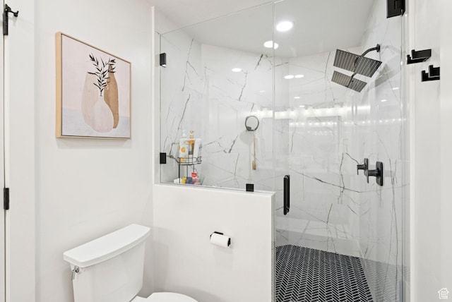 273 N 200 W Unit 1, Kamas, UT 84036 - bathroom featuring a marble finish shower and recessed lighting