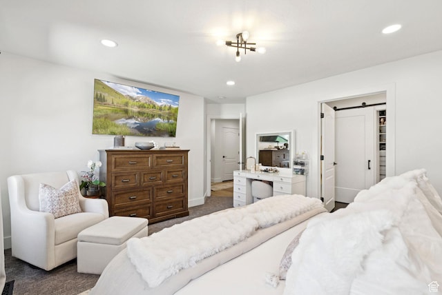 273 N 200 W Unit 1, Kamas, UT 84036 - bedroom featuring recessed lighting and dark colored carpet