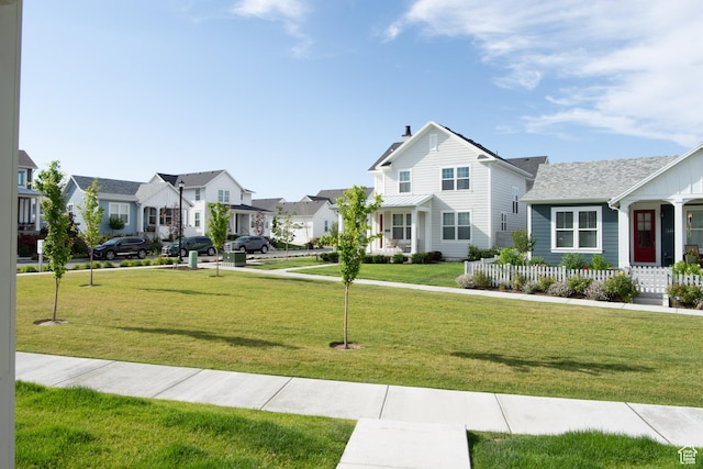 11511 S Pebble Pond Rd, South Jordan, UT 84009 - view of front facade featuring a residential view, a front yard, and board and batten siding