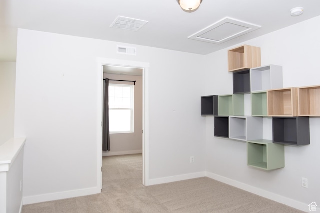11511 S Pebble Pond Rd, South Jordan, UT 84009 - empty room with light colored carpet, attic access, and a smoke detector