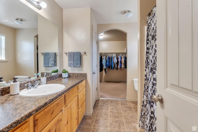 52 N 1100 W, Springville, UT 84663 - bathroom featuring vanity, tile patterned flooring, and a spacious closet