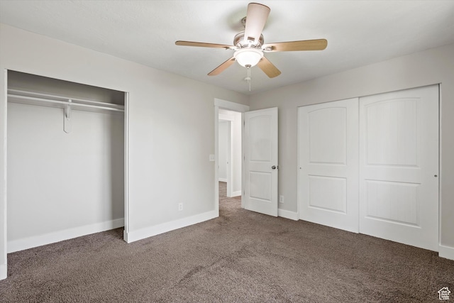 224 E 1950 S, Clearfield, UT 84015 - unfurnished bedroom featuring carpet, a closet, and a ceiling fan