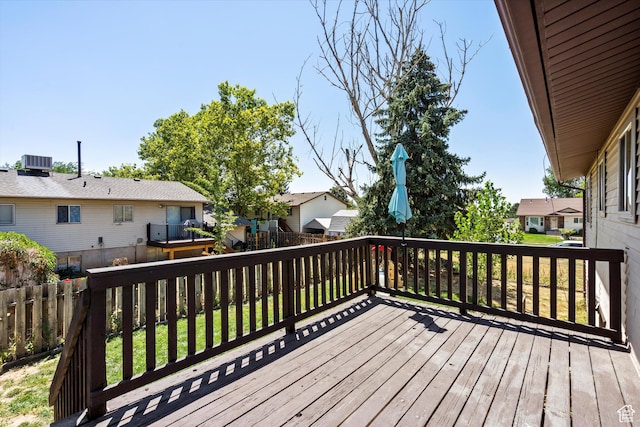 224 E 1950 S, Clearfield, UT 84015 - wooden deck featuring a fenced backyard and a residential view