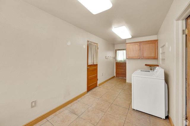 640 E 300 N, Pleasant Grove, UT 84062 - washroom featuring washing machine and dryer, cabinet space, and light tile patterned floors