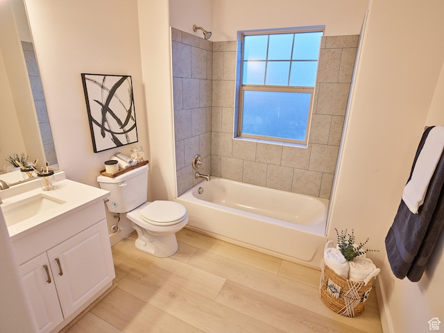 257 N 900 W, Provo, UT 84601 - bathroom featuring vanity, shower / washtub combination, and wood finished floors