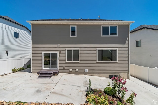 2123 N Wallflower Dr, Saratoga Springs, UT 84045 - rear view of house with a patio and a fenced backyard