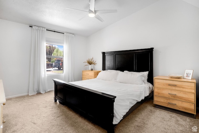 1655 Maplewood Way, St George, UT 84790 - bedroom with carpet, vaulted ceiling, and ceiling fan