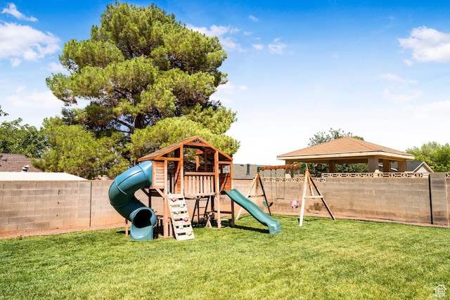1655 Maplewood Way, St George, UT 84790 - view of jungle gym with a fenced backyard