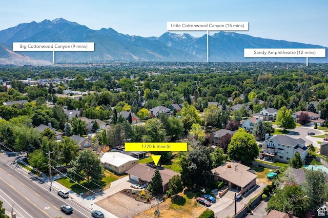 1770 E Vine St S, Salt Lake City, UT 84121 - aerial view of residential area featuring mountains