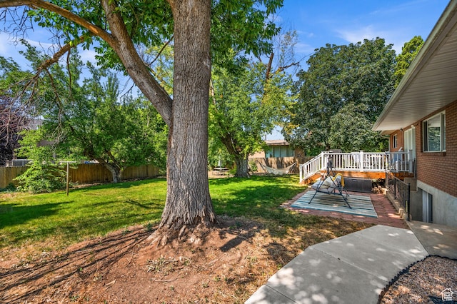 1770 E Vine St S, Salt Lake City, UT 84121 - fenced backyard with a wooden deck