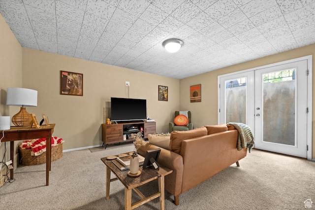 1770 E Vine St S, Salt Lake City, UT 84121 - carpeted living area featuring french doors