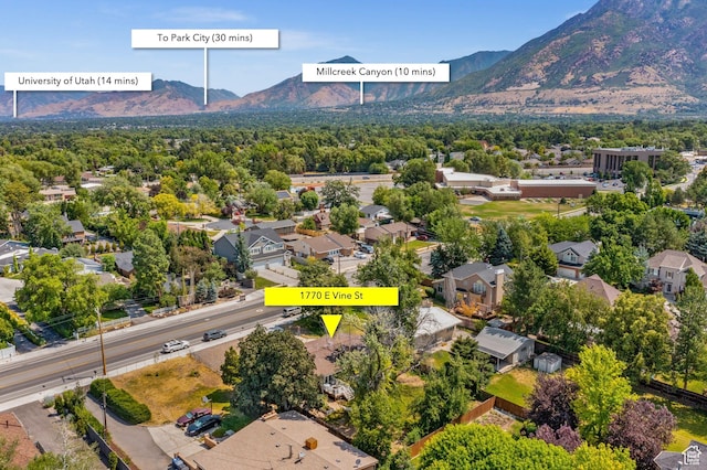 1770 E Vine St S, Salt Lake City, UT 84121 - aerial perspective of suburban area featuring a mountainous background