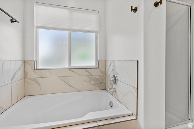 2362 E Quaking Aspen Ln, Eagle Mountain, UT 84005 - bathroom featuring an enclosed shower and a bathtub