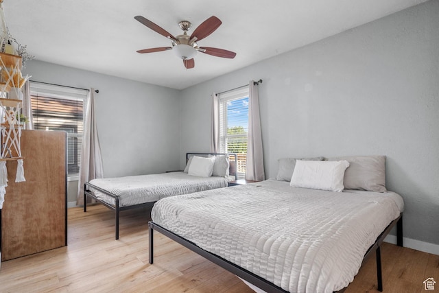 717 E 150 S, Provo, UT 84606 - bedroom featuring light wood-style flooring and a ceiling fan