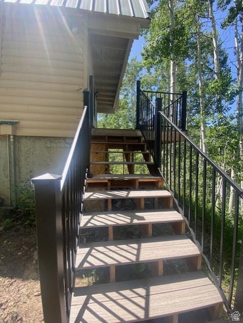 2160 S Aspen Ridge Dr, Coalville, UT 84017 - wooden deck with stairway