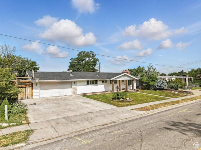 211 N 800 E, Bountiful, UT 84010 - ranch-style home featuring an attached garage, a front yard, and concrete driveway