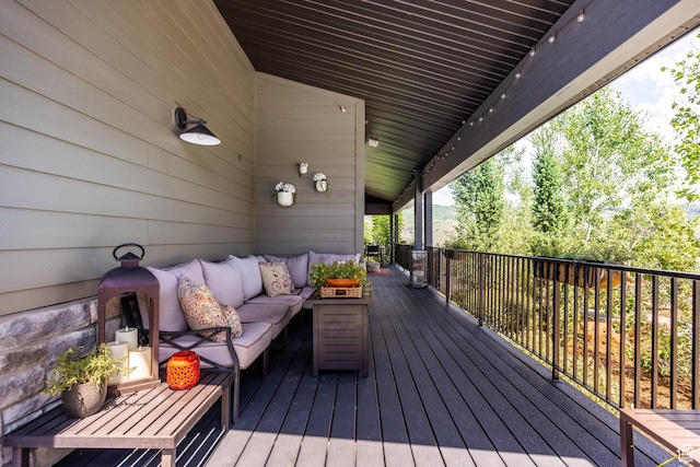 3302 Quarry Springs Dr, Park City, UT 84098 - wooden deck featuring an outdoor hangout area