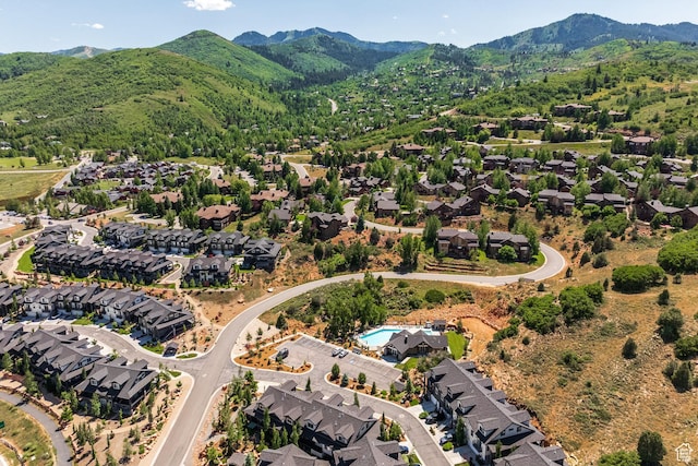 3302 Quarry Springs Dr, Park City, UT 84098 - aerial view of property and surrounding area with mountains and nearby suburban area