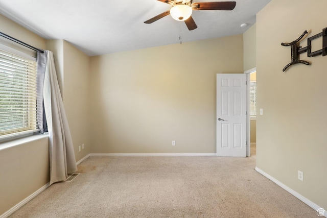 3901 W Pine Landing Way S, West Jordan, UT 84084 - spare room with a ceiling fan and carpet floors