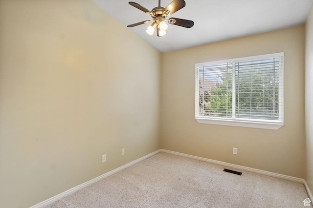 3901 W Pine Landing Way S, West Jordan, UT 84084 - empty room featuring carpet floors, ceiling fan, and lofted ceiling